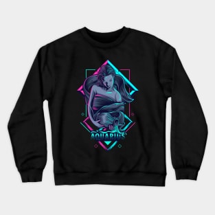 Zodiac AQUARIUS NEON Series Crewneck Sweatshirt